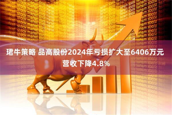 珺牛策略 品高股份2024年亏损扩大至6406万元 营收下降4.8%